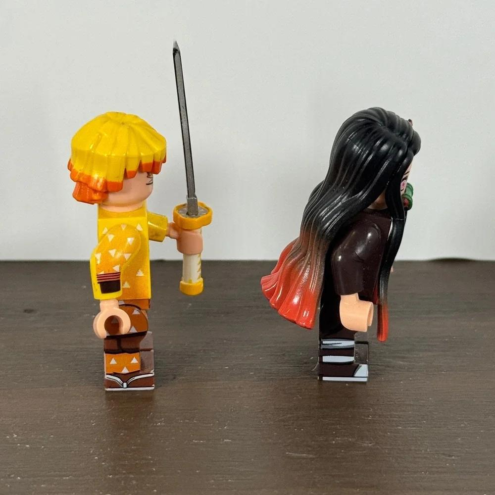 Demon Slayer Zenitsu Agatsuma Nezuko Kamado Custom Minifigure Building Set Toy